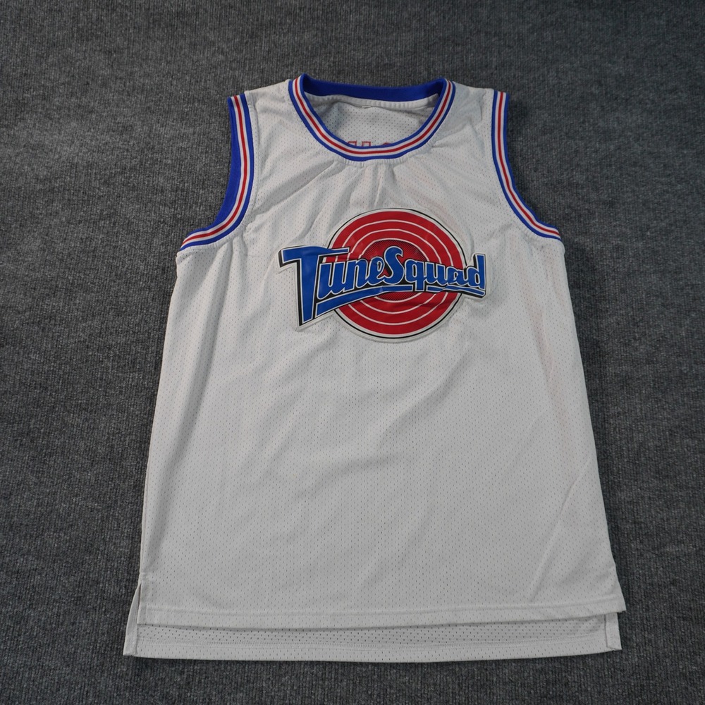 Space Jam Tune Squad Basketball Jersey Men Medium White Daffy Duck #2 Mesh